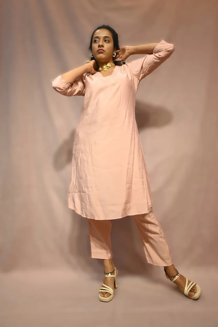 Sweedal Kurta Set | Dusty Pink